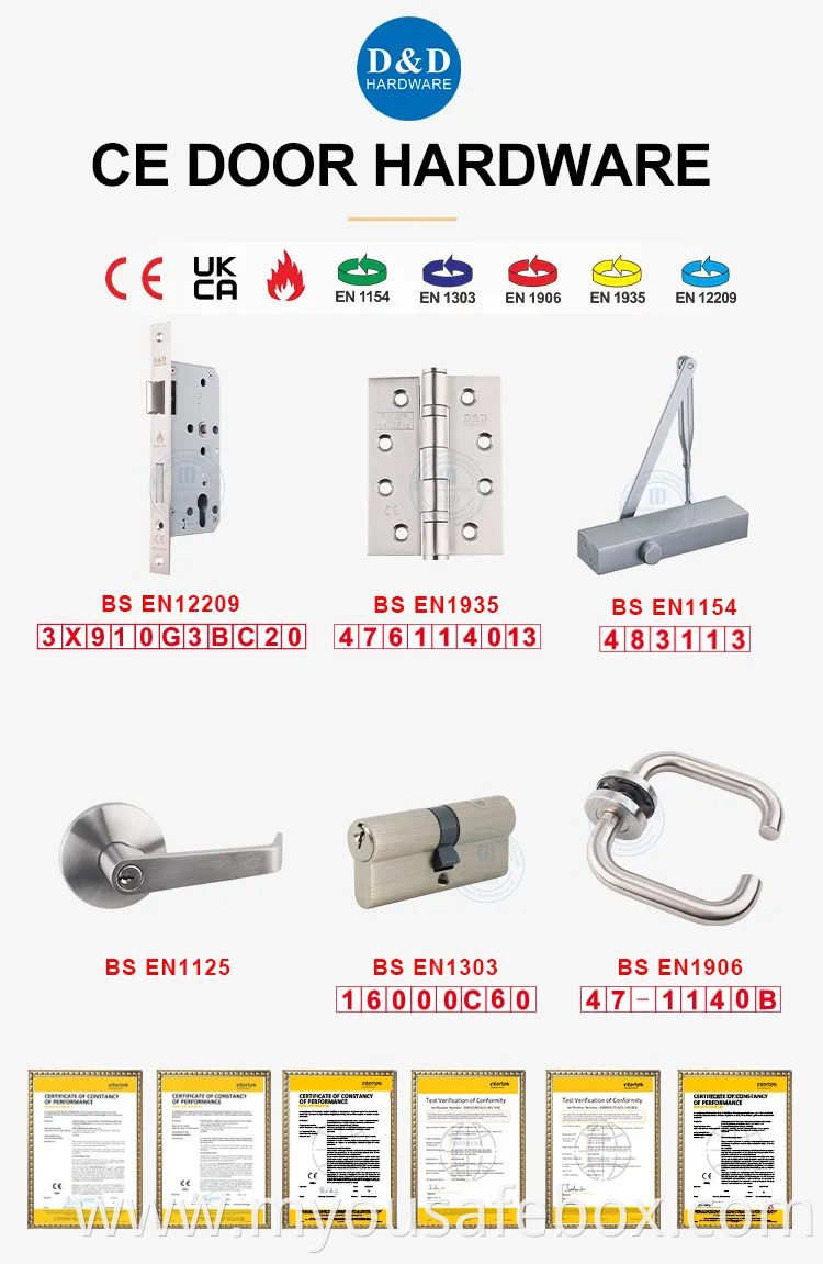 CE Security Euro Fire Rated Stainless Steel Safe Mortise Handle Metal Sash SUS Commercial Wooden Cylinder Magnetic Key Zinc Sliding Inner Guangdong Door Lock